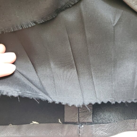 Vintage black brown tiered leather skirt - Picture 4 of 11
